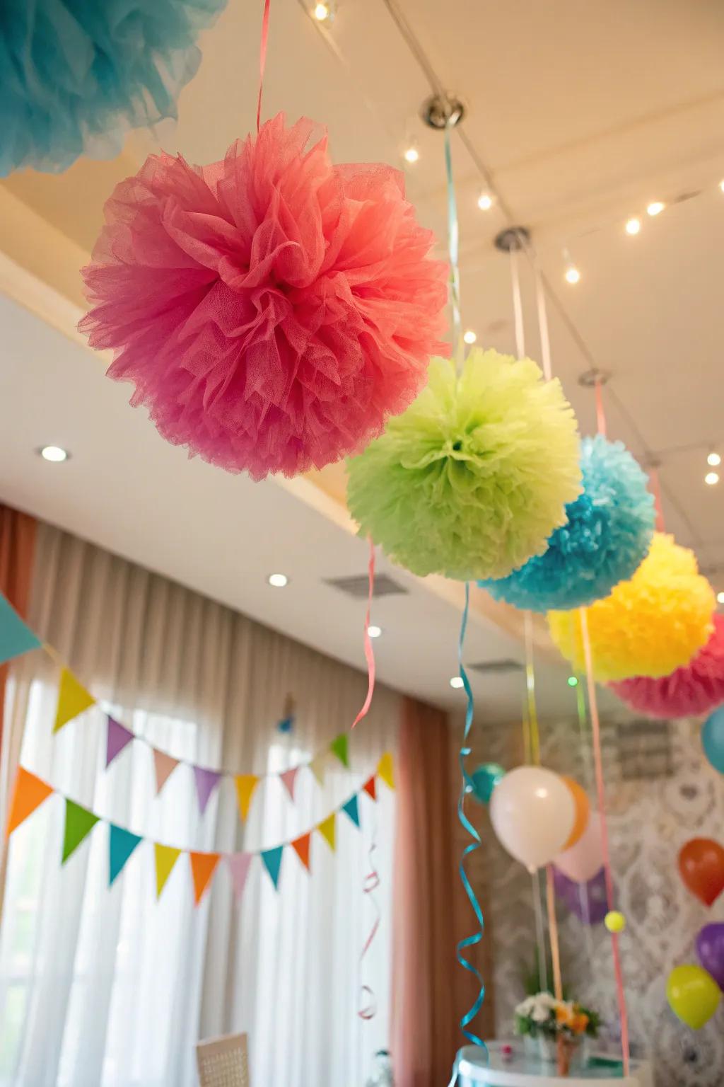 Infuse your space with playful fabric pom-poms.