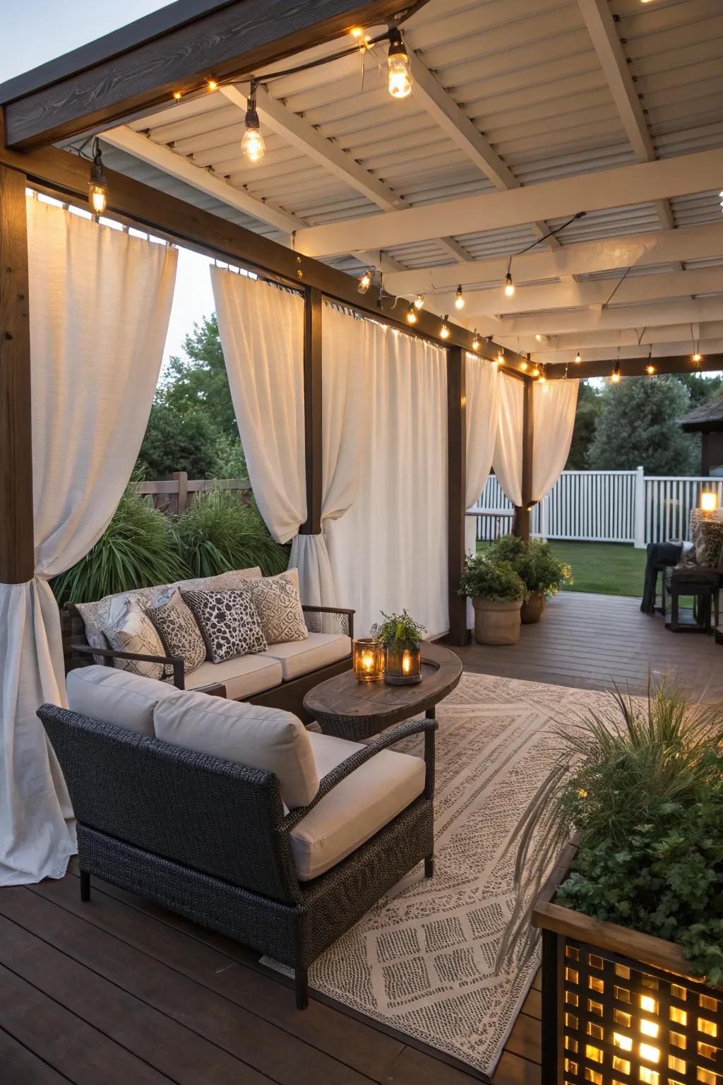 Relish privacy with refined screens.