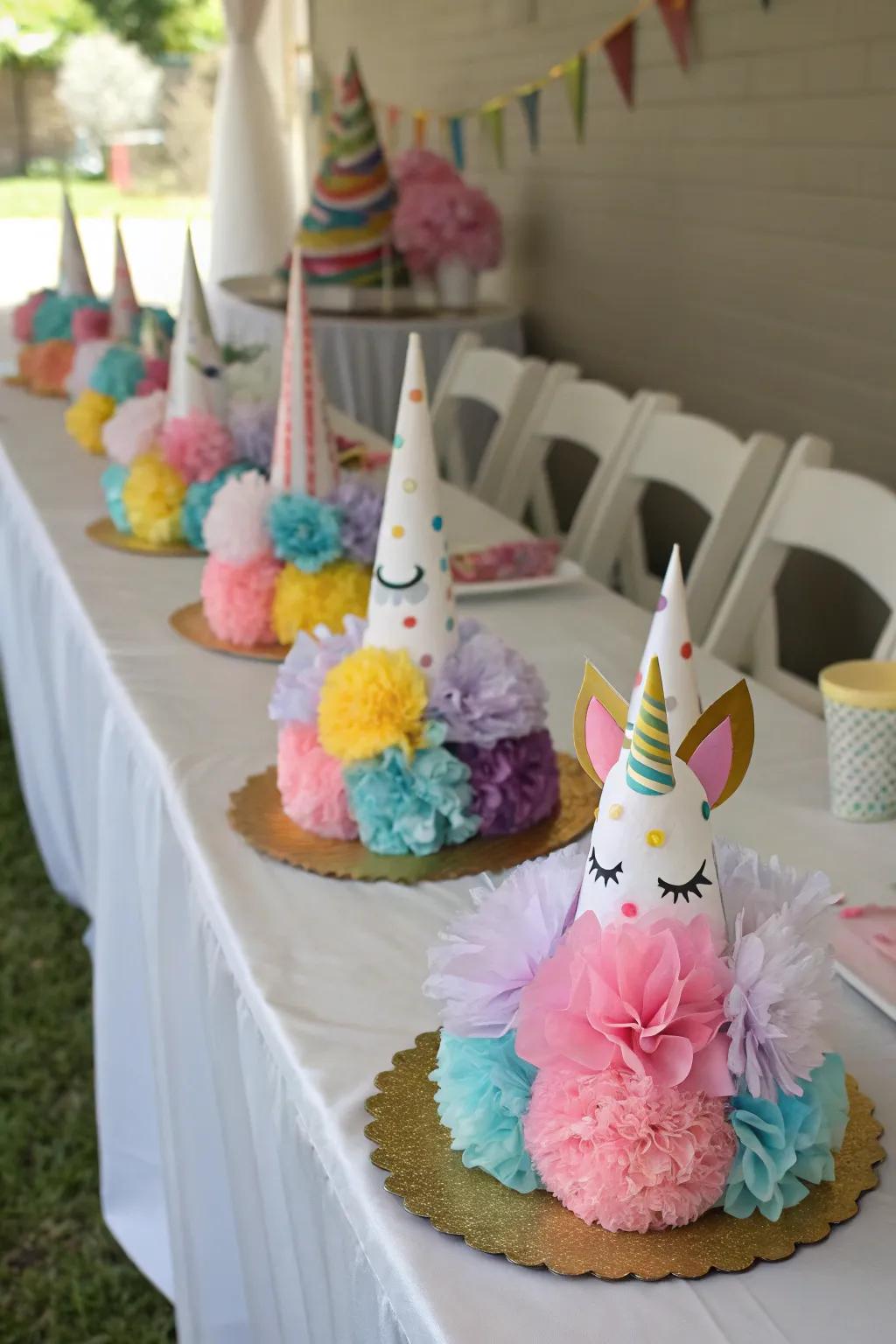 Elegant unicorn showpieces fashioned from budget-friendly materials.