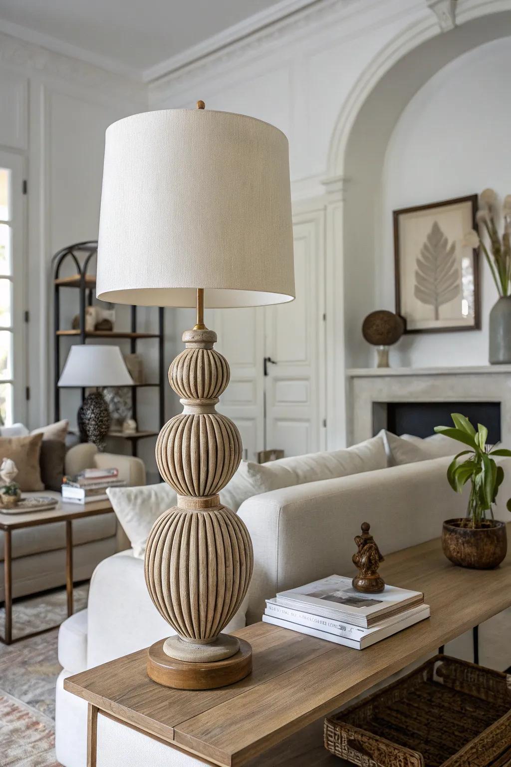 When art meets functionality: the sculptural lamp.