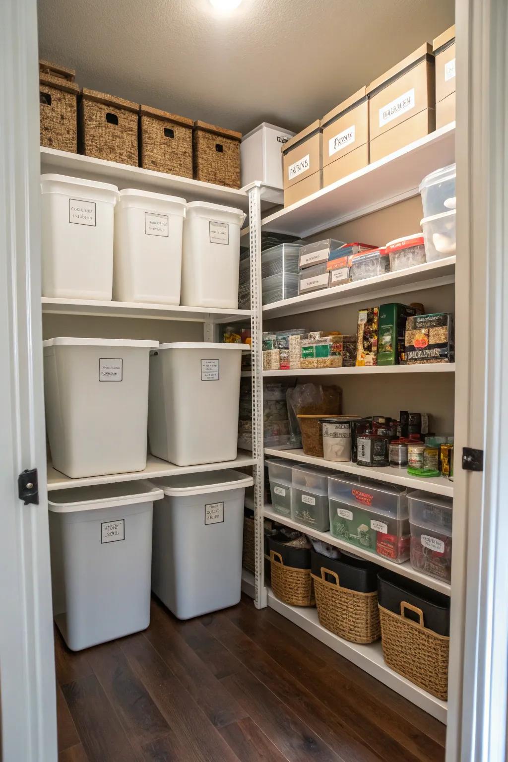 Using high and low spaces means no space is wasted.