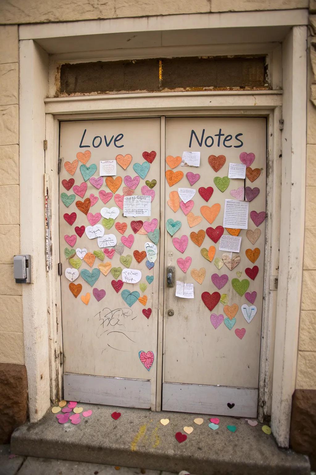 Affectionate inscriptions transform your entrance into a canvas of fondness.