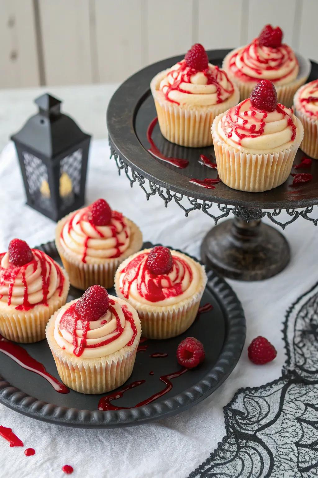 Decadent sweets with a blood-red semblance are excellent for your vampire event.