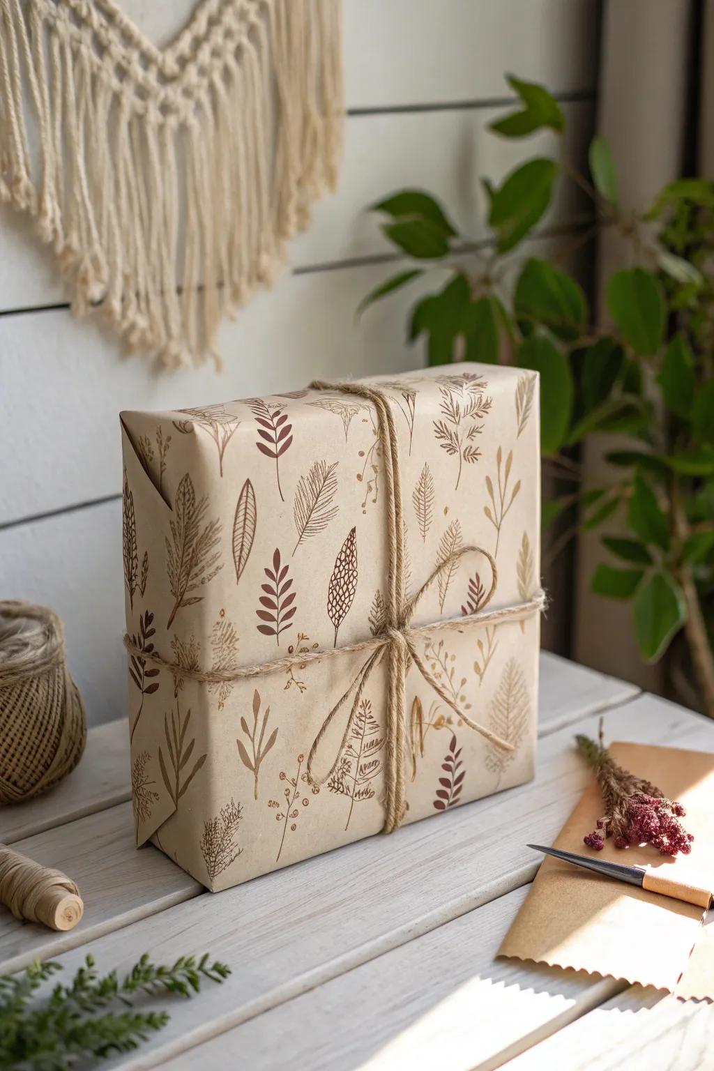 Create your own vintage charm through personalized embossed gift wrap.