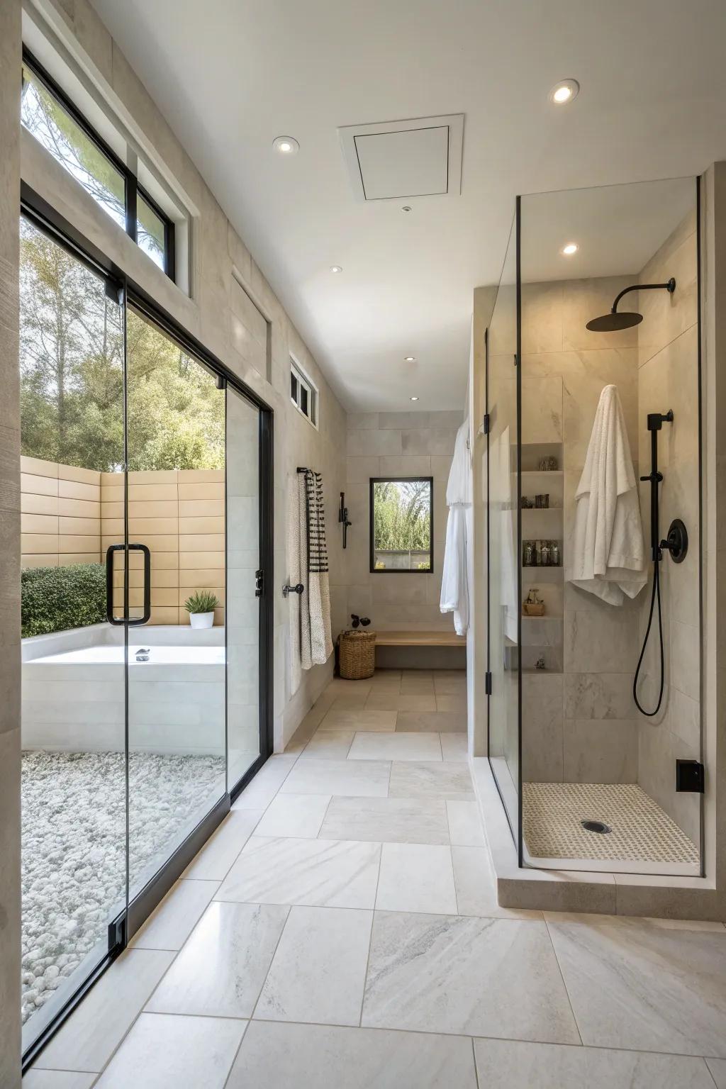 An open design is ideal for freedom of movement.