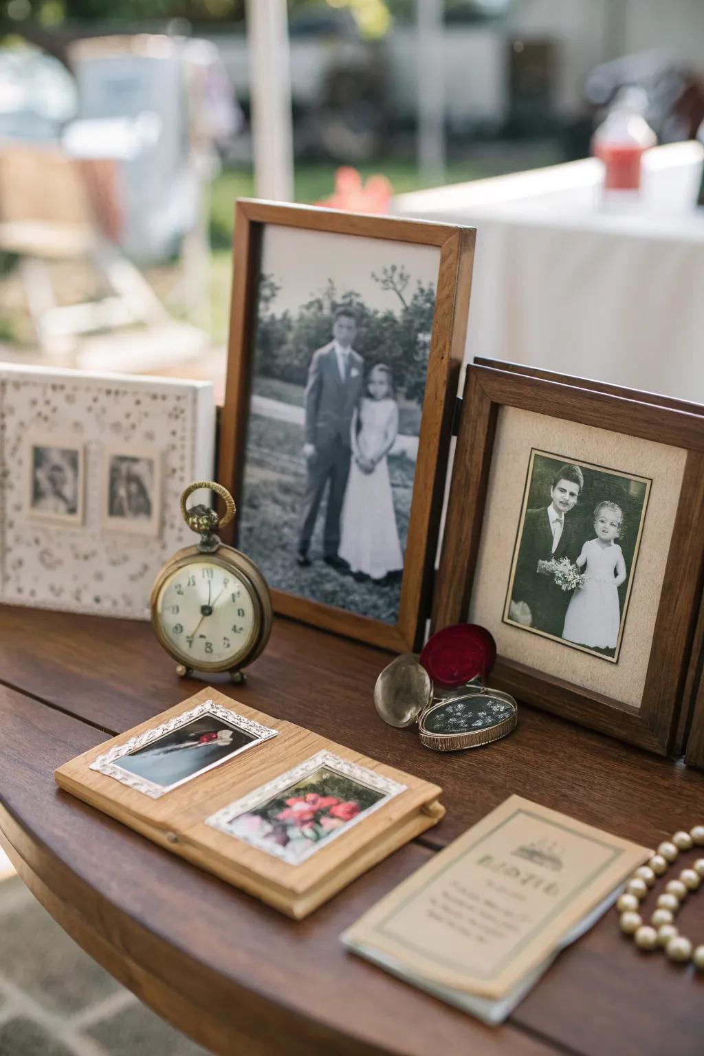 A display of cherished memories to welcome someone home.