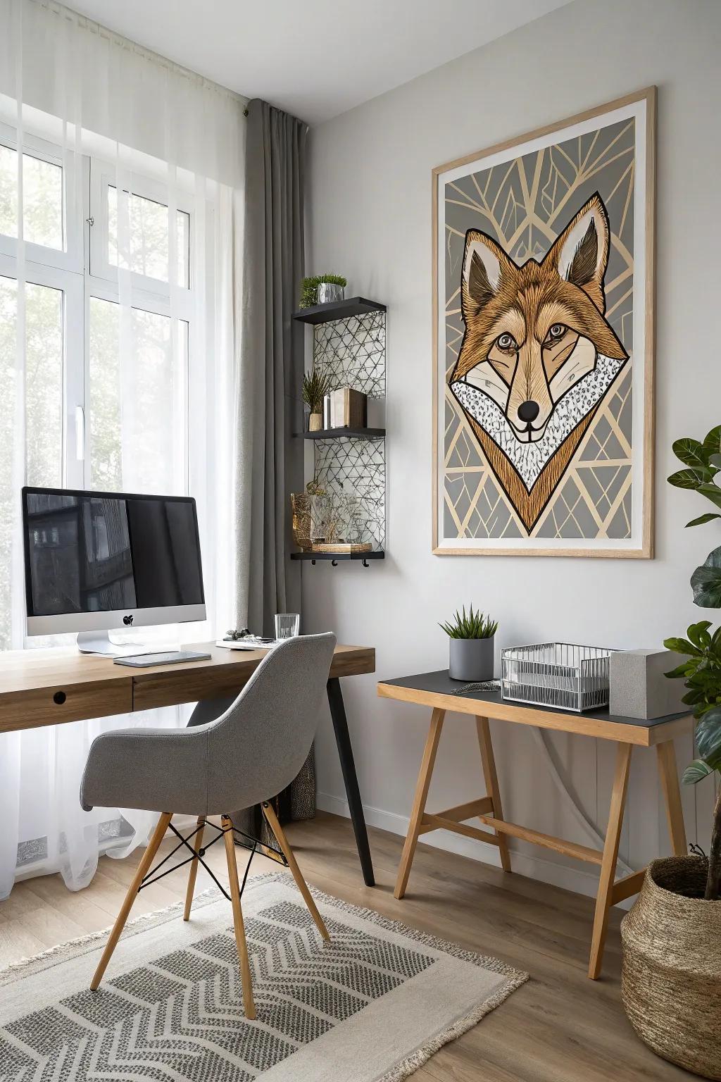 Modern meets nature in geometric art.