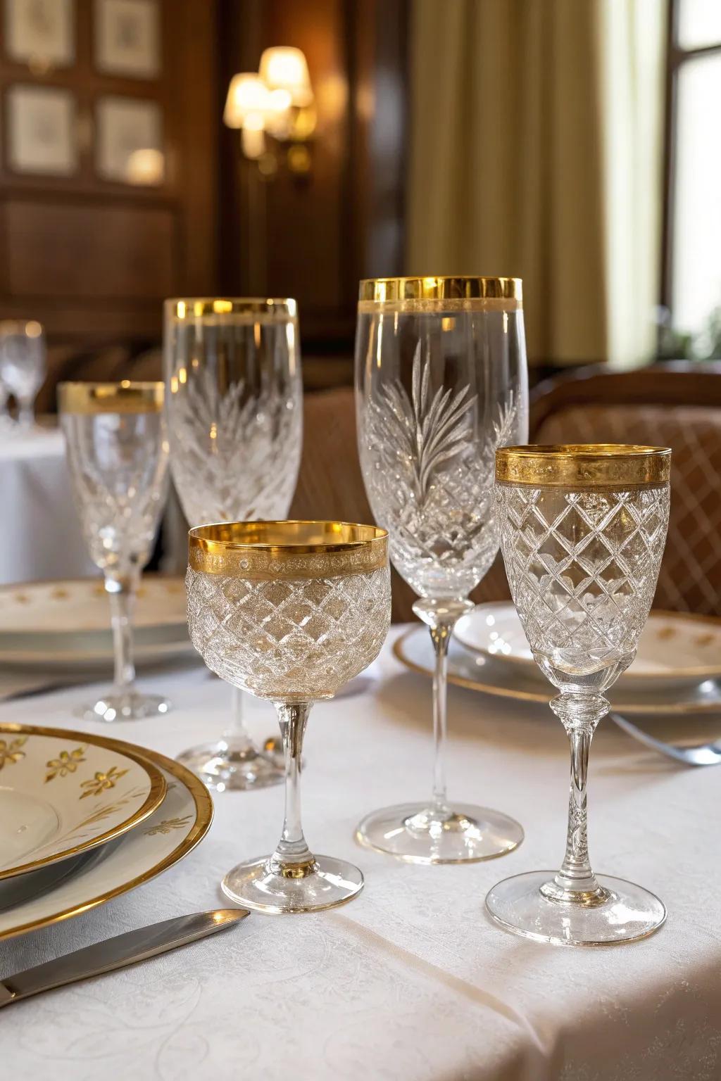 Stunning glassware improves the sophistication of your wine table.