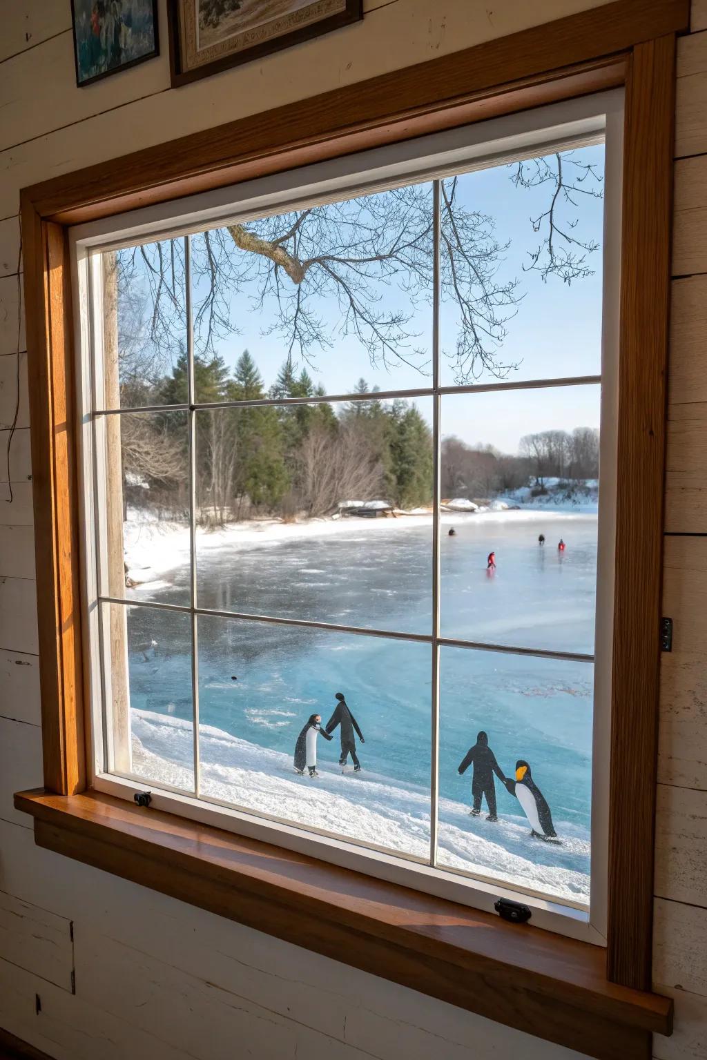 Playful penguins bring a whimsical touch to your winter scene.