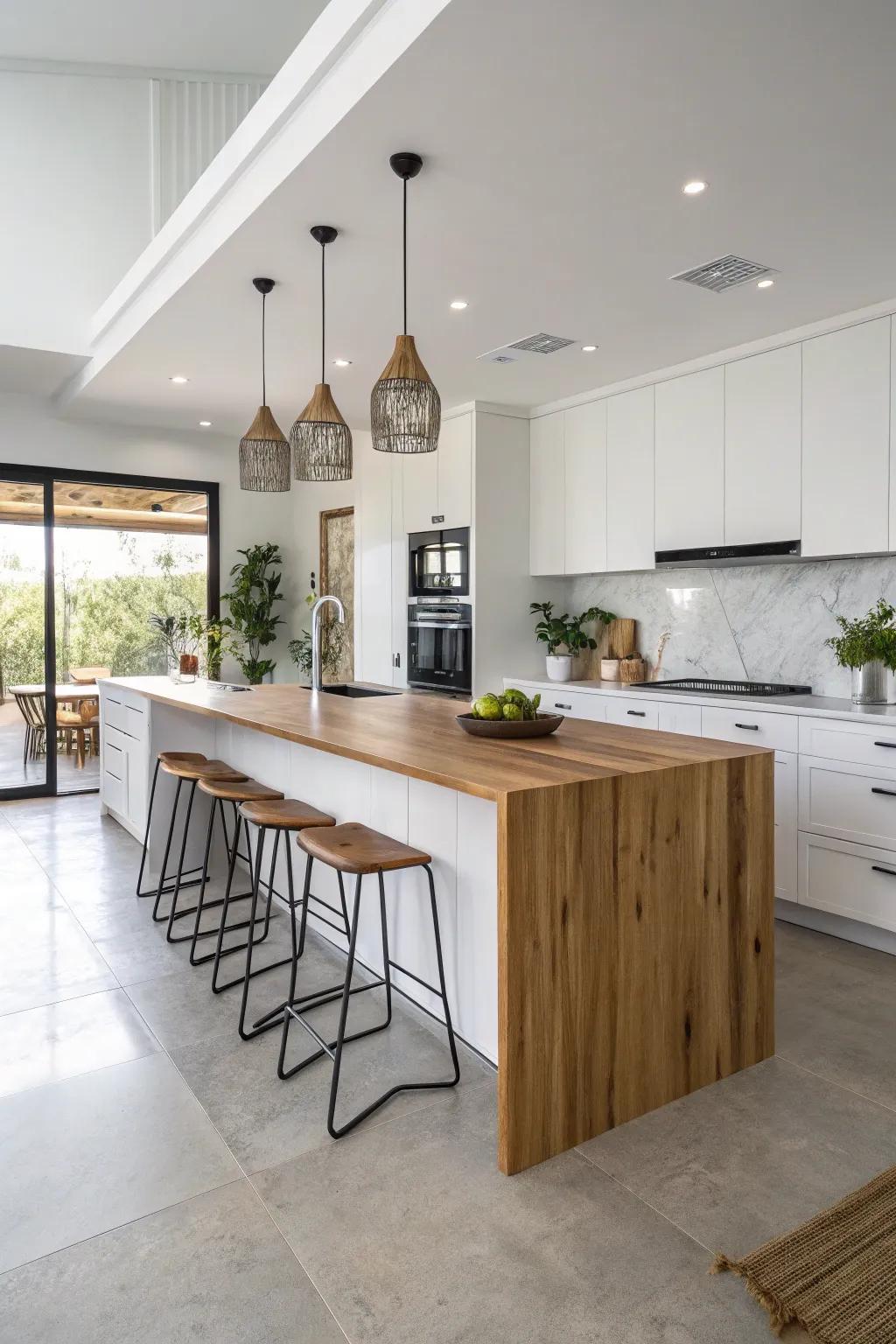 A cascade edge surface for an uninterrupted, captivating aesthetic.