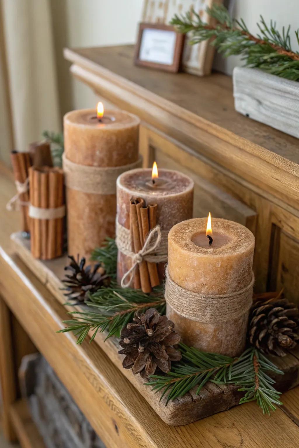 Wax lights that bring the warmth of Yule into any dwelling.