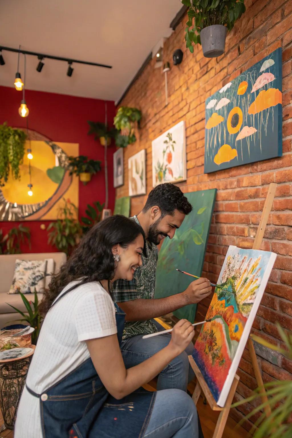 Free your inner creativity with a vivid and uplifting painting gathering.