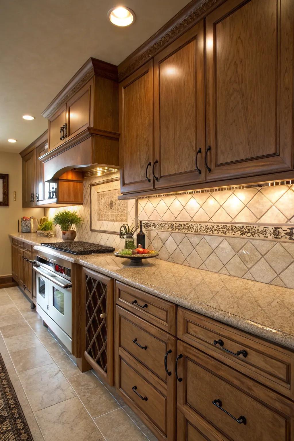 Smooth transitions using thin trim.