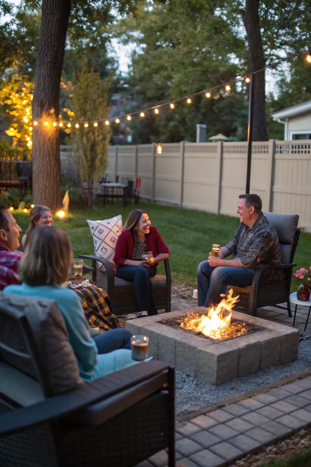 Enjoy backyard camping alongside family and friends.