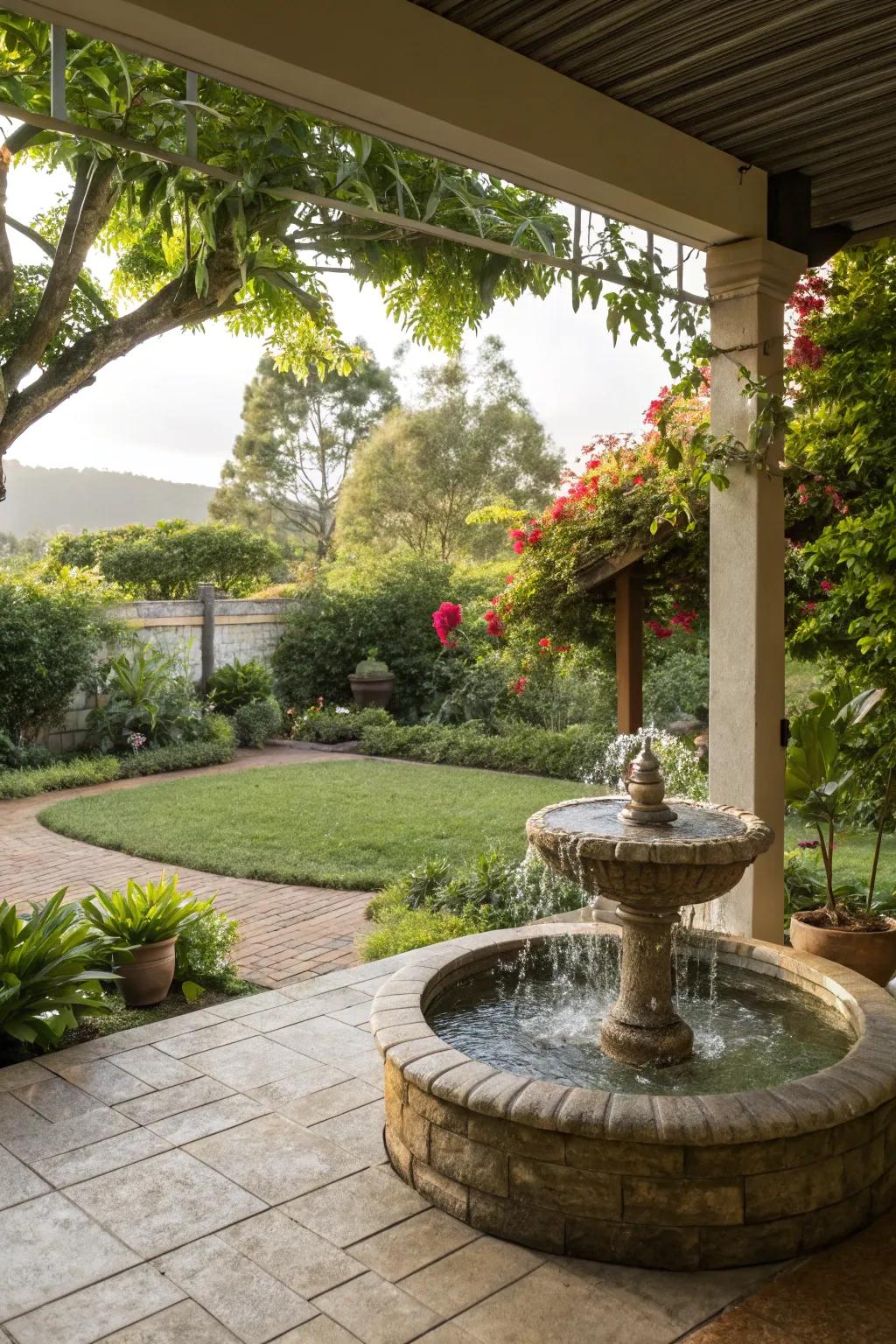 A water piece can enrich your patio's tranquility and grace.