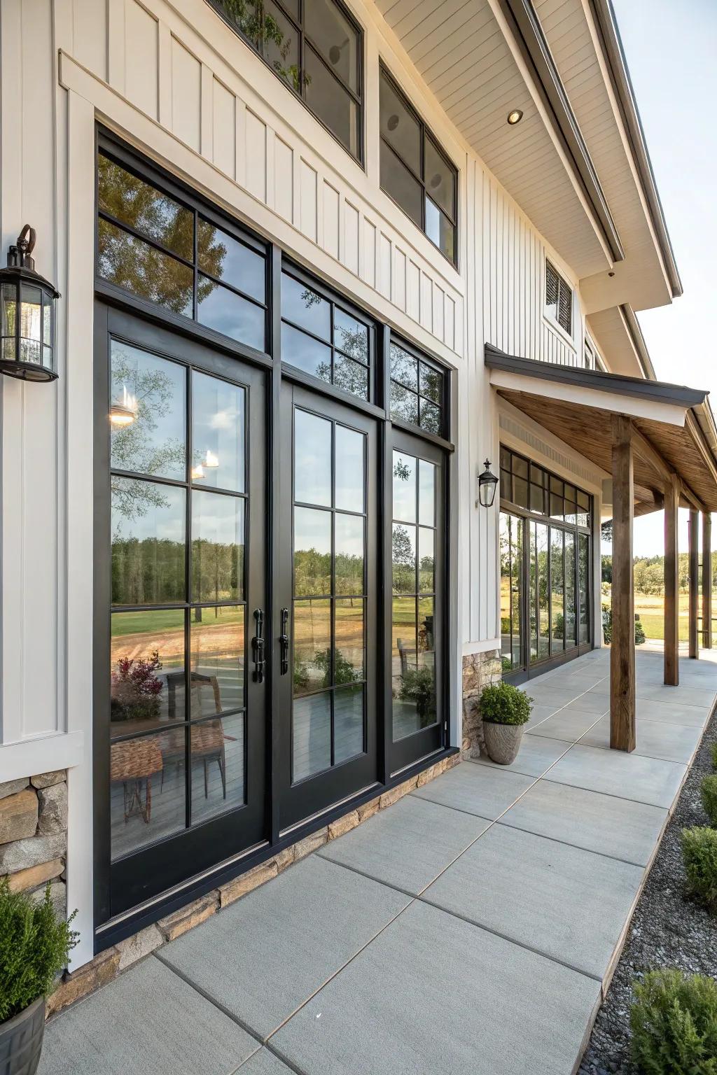 Make a statement with a grand entrance facade.