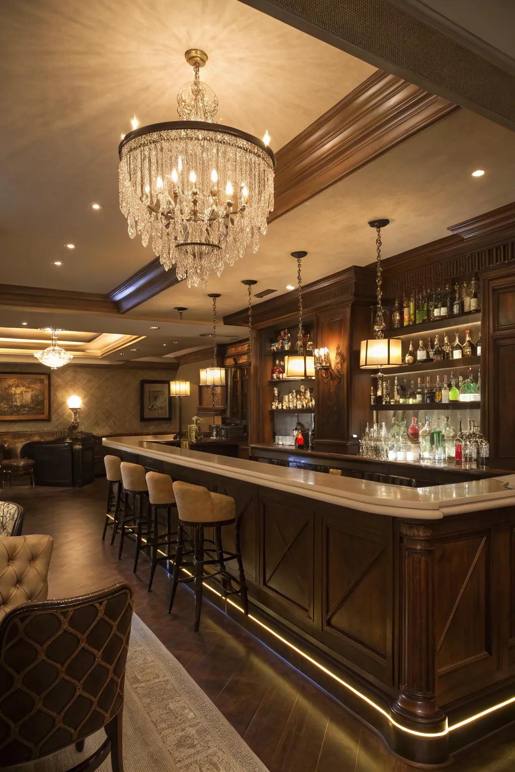 Add subtle class with a glass light.