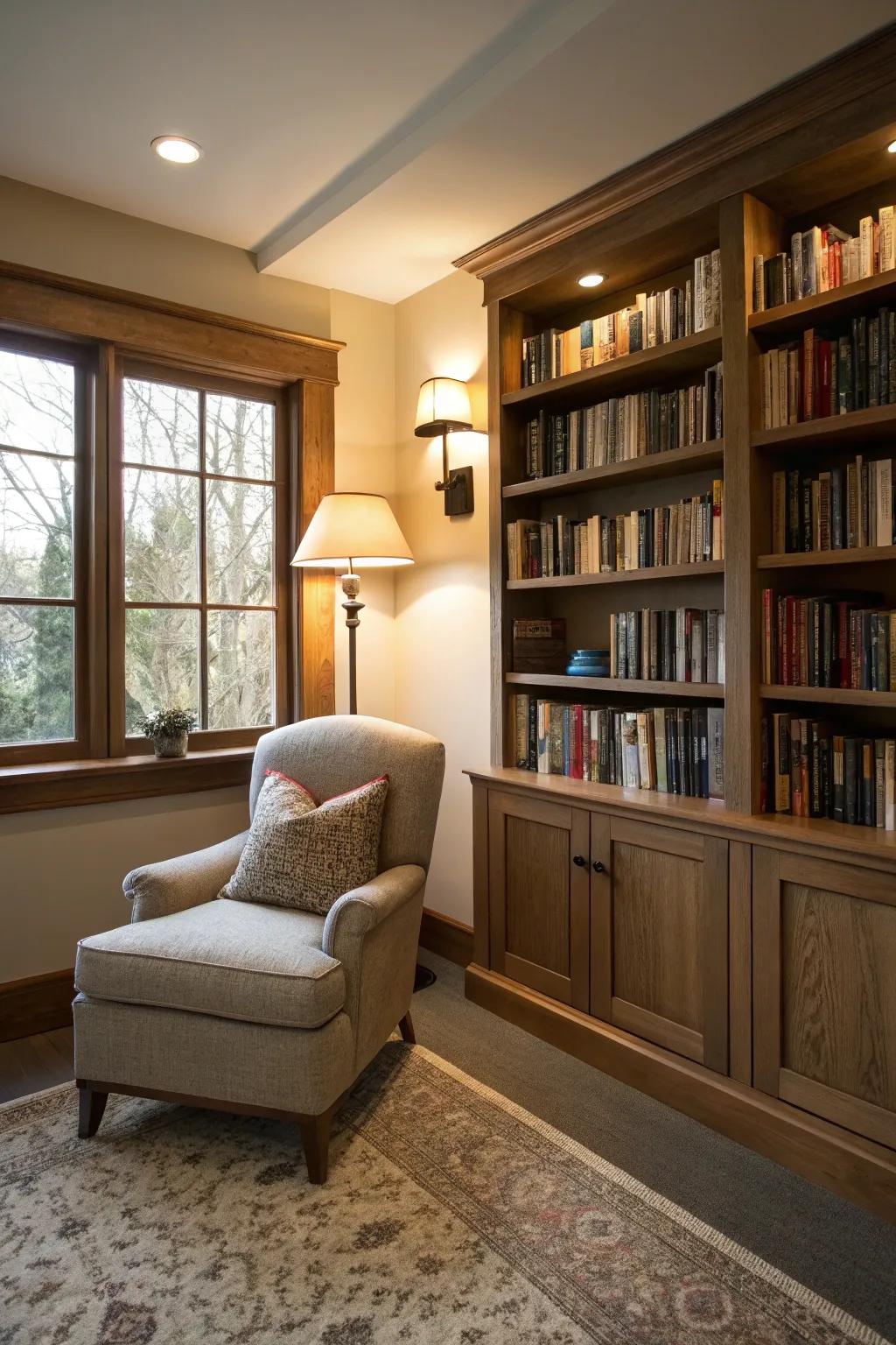 Dive into a good book in your private library.
