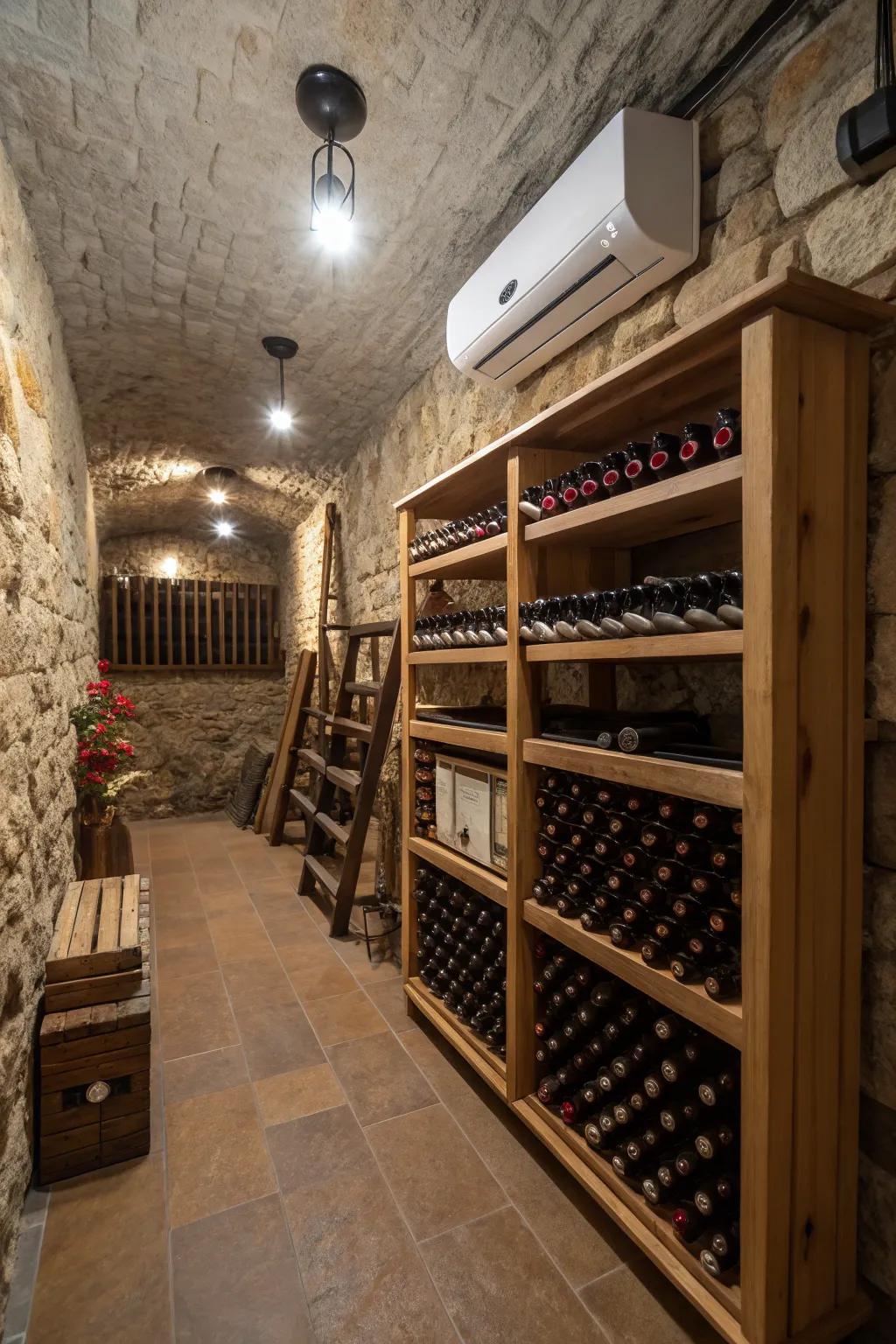 Climate control is essential for wine preservation.
