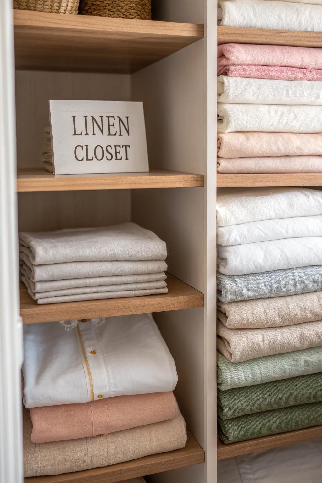 Decorative details make your linen closet a trendy focal point.