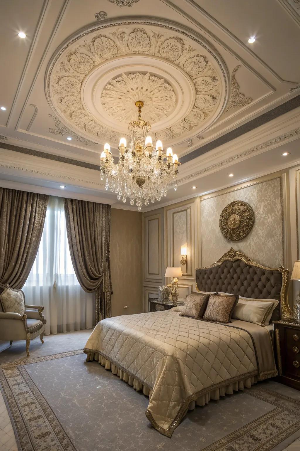 Introduce classic charm with a ceiling medallion.