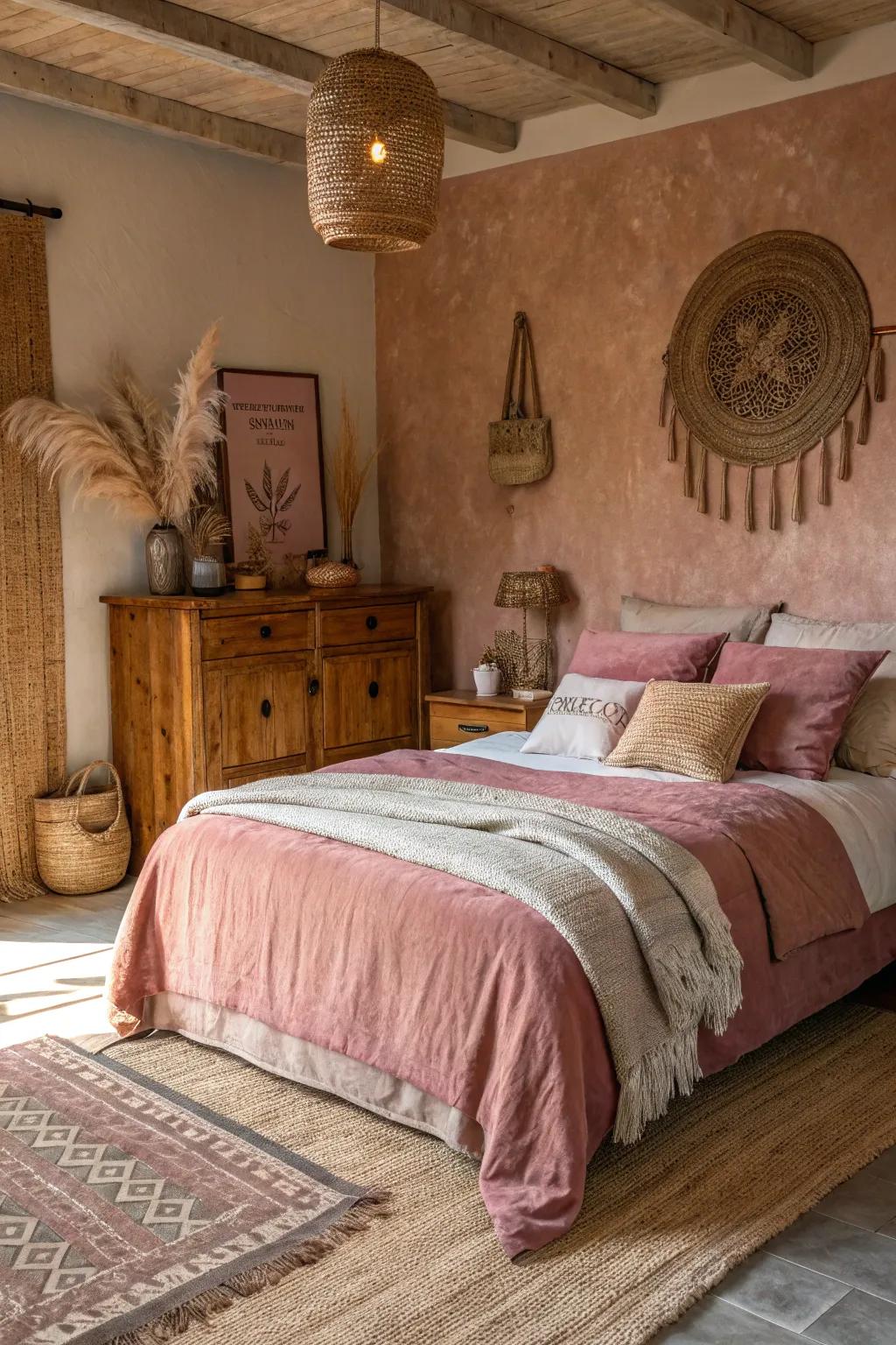 Establish a cozy environment with hot terra tones.