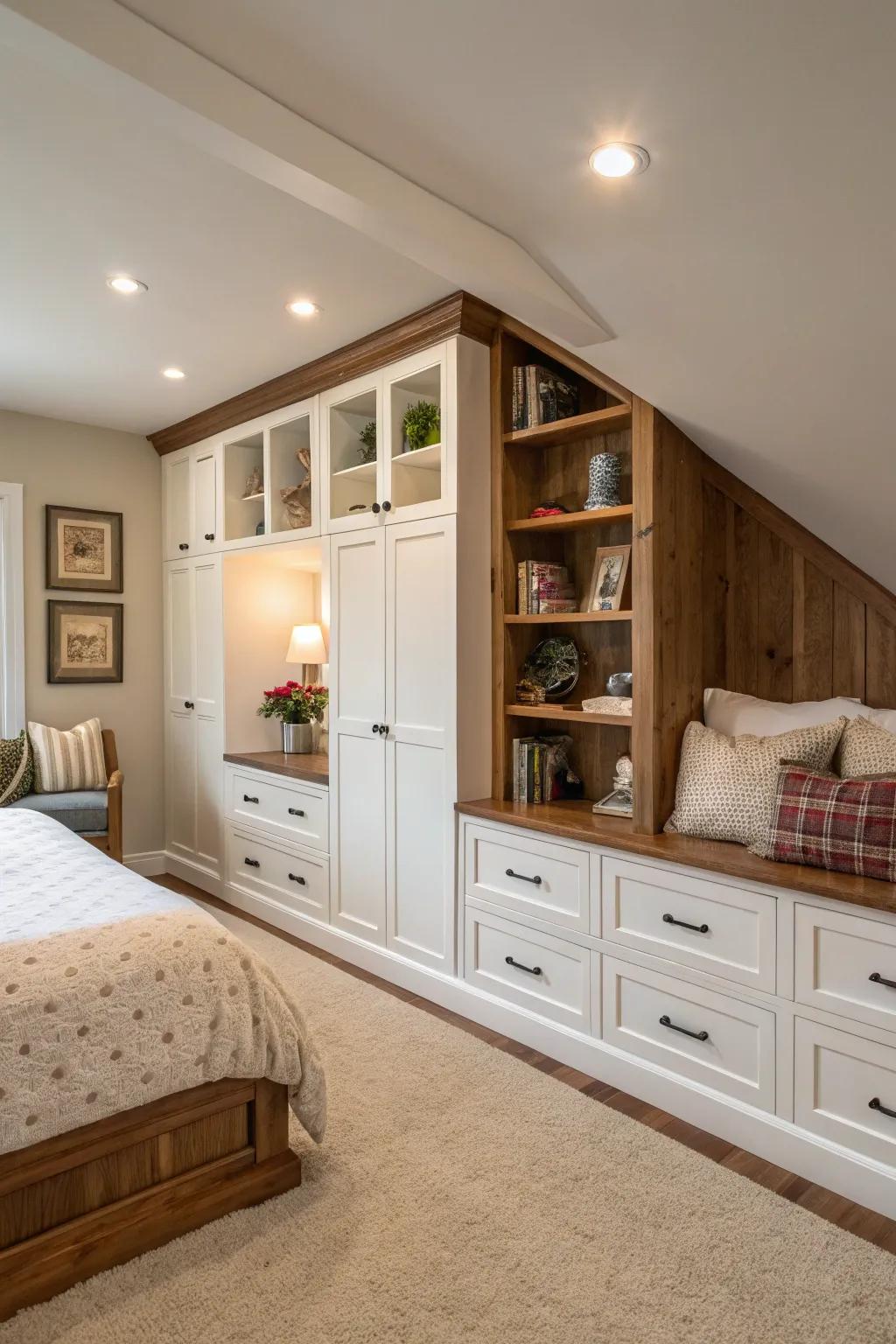 Get a timeless look using wooden and white surfaces.