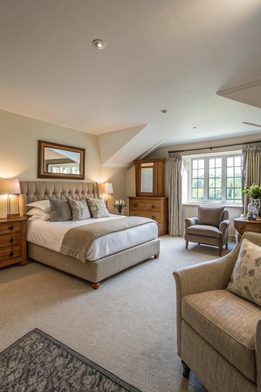 Defined areas impart structure and intent to your bedroom.