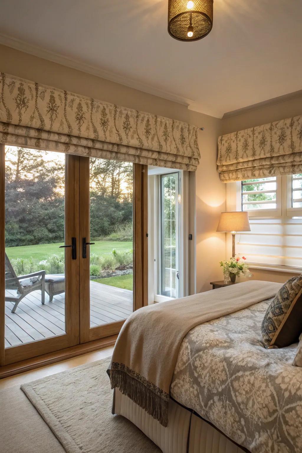 Shades provide seclusion while sustaining a fashionable appearance.