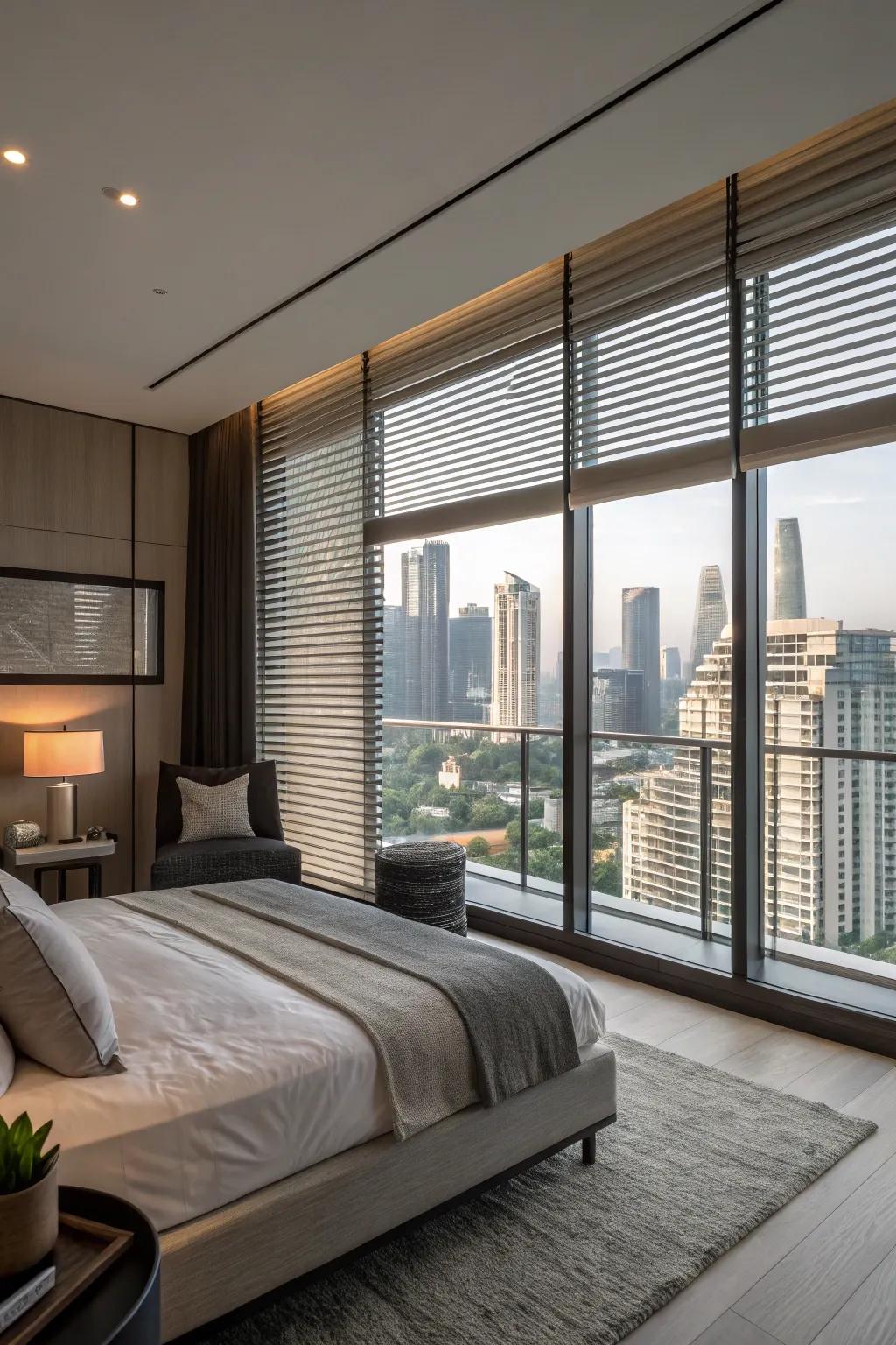 Intelligent shades offer modern ease with advanced technology.