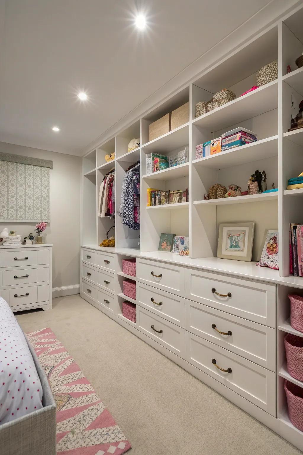 Effective organizing methods to maintain the space's tidiness.