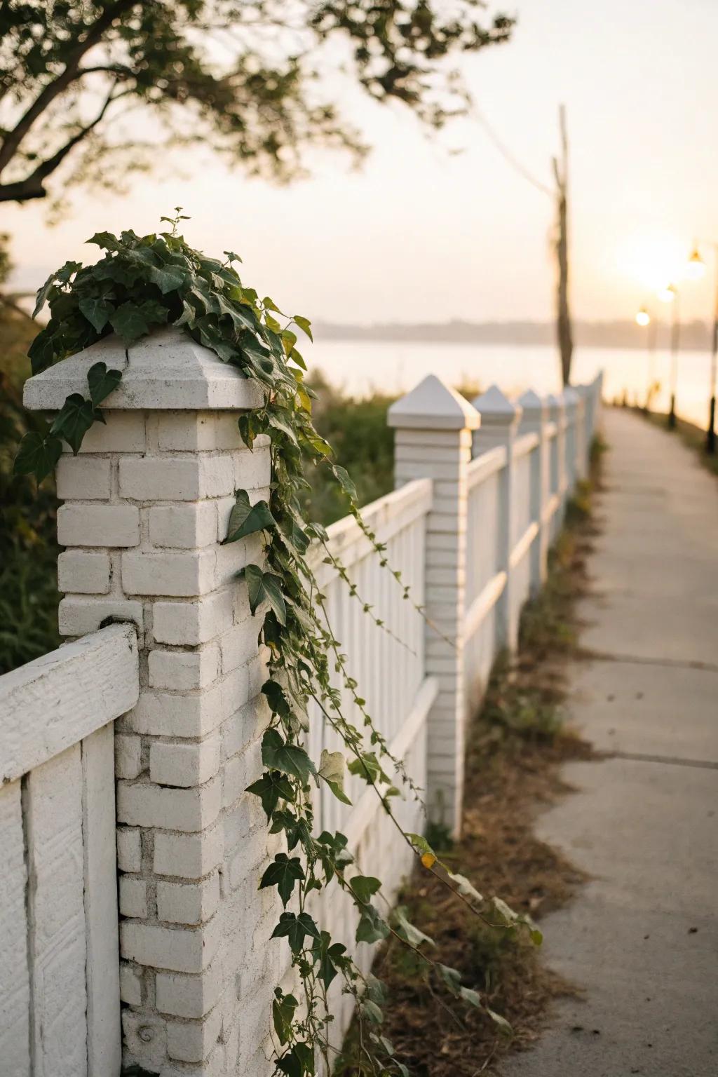 Bleached brick lends a subtle, sophisticated touch.