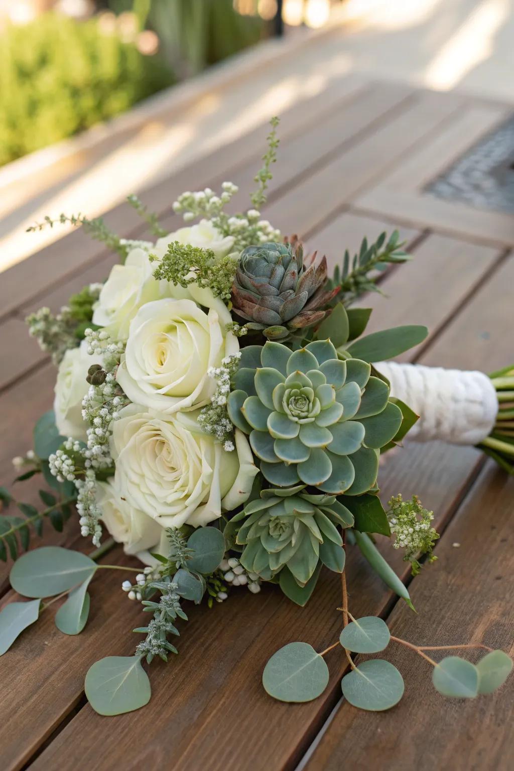 A contemporary arrangement with a hint of fleshy sophistication.