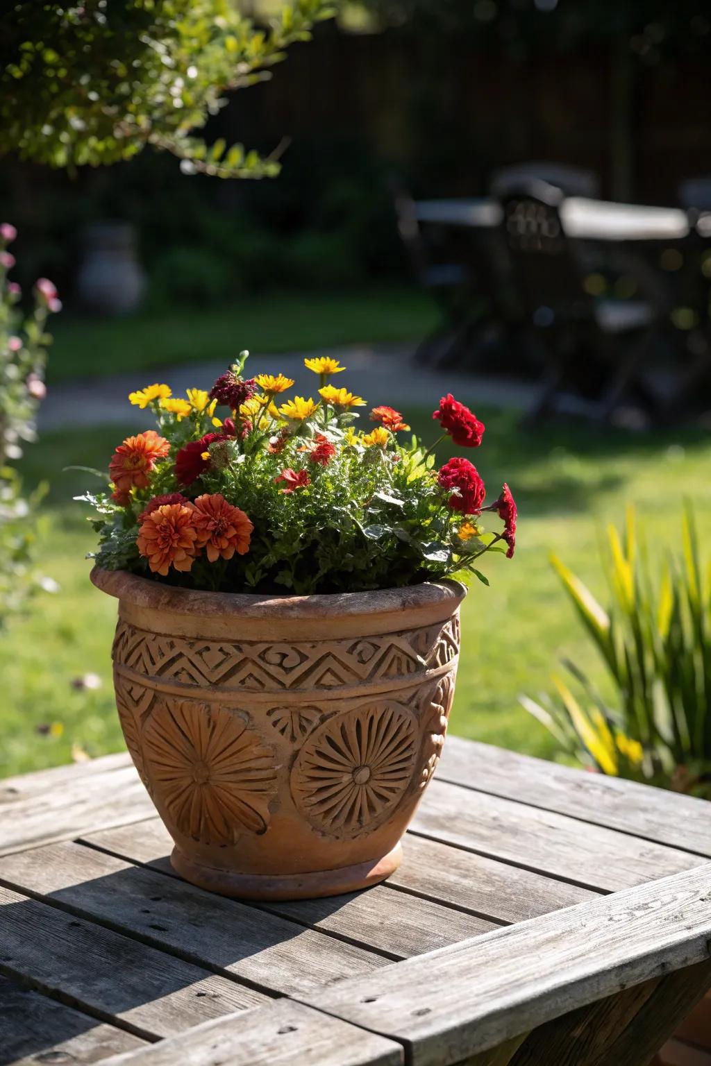 Elevate your backyard with the charm of portable gardening.