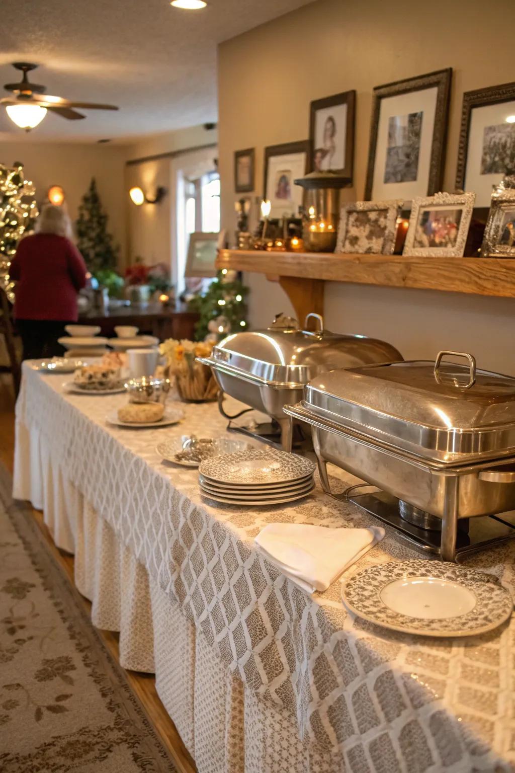 Textured linens add elegance and depth to your table.