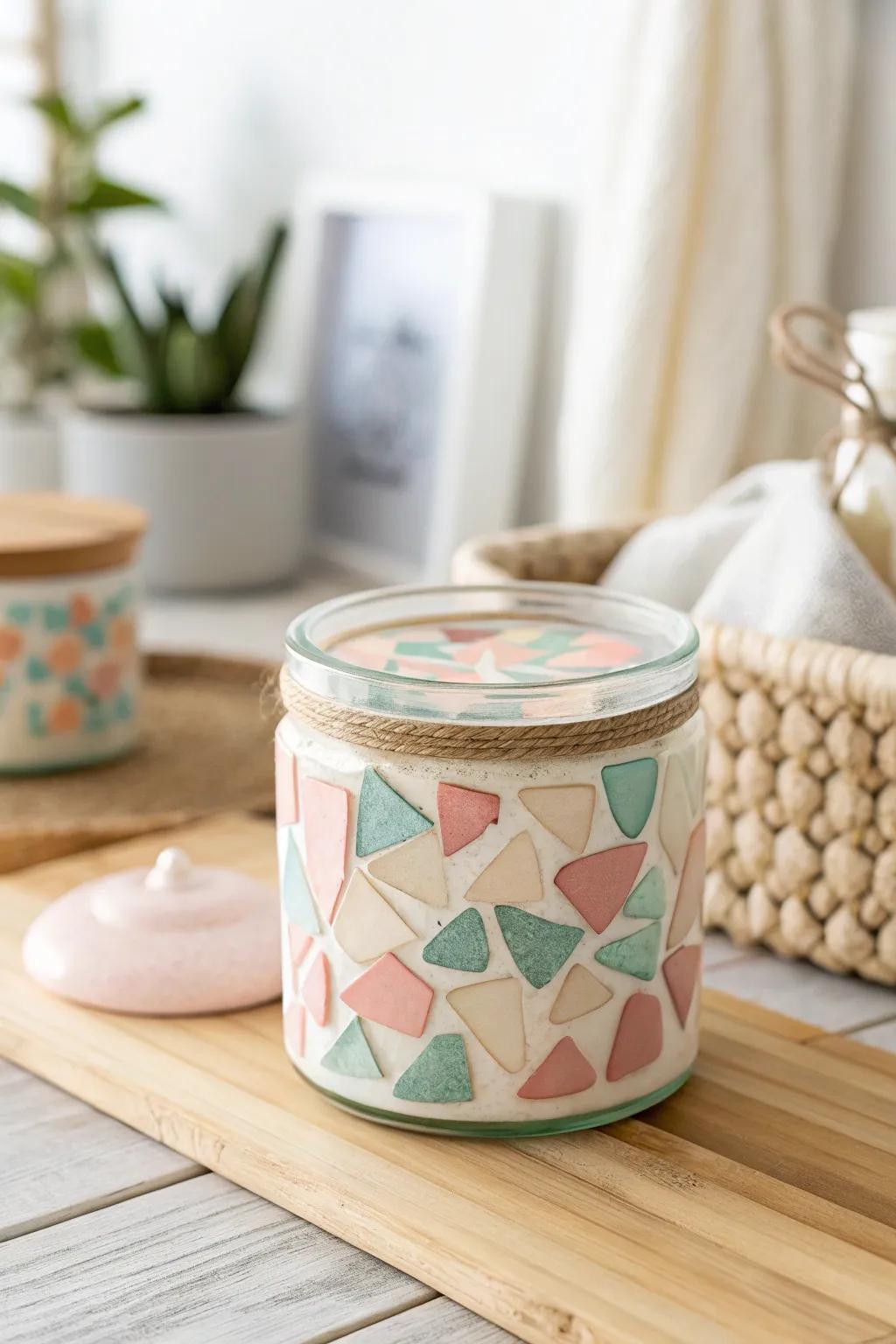 Boost your d&eacute;cor through modern quartz mud accents for a stylish and artistic touch.