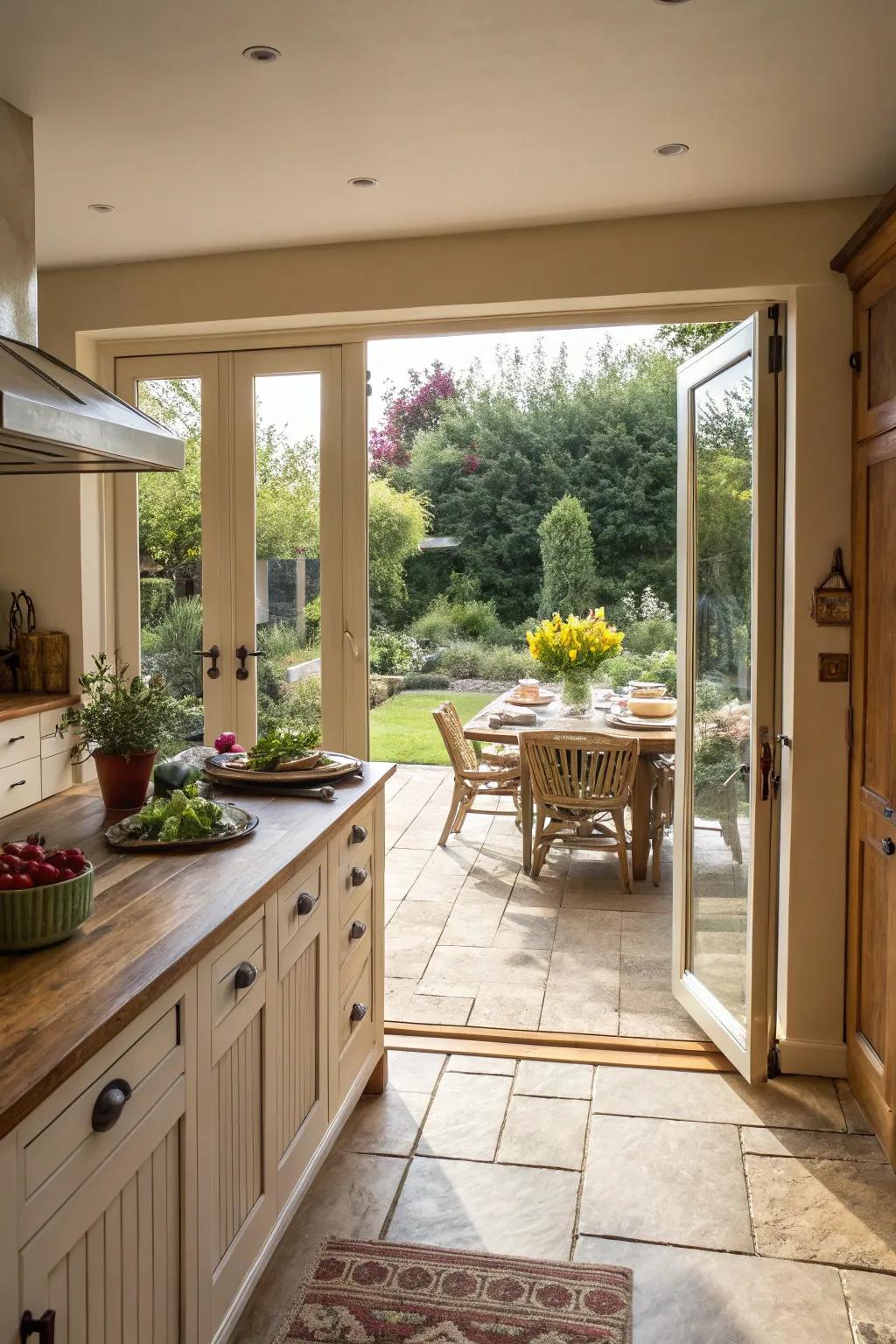 Connect indoor and outdoor spaces for a refreshing flow.