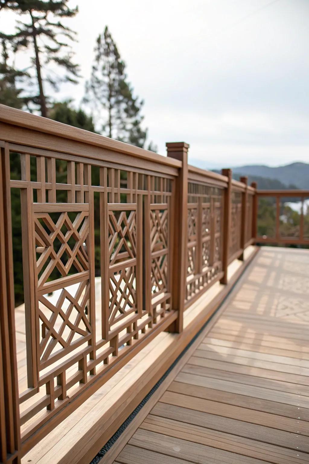 Turn your railing into art with geometric designs.