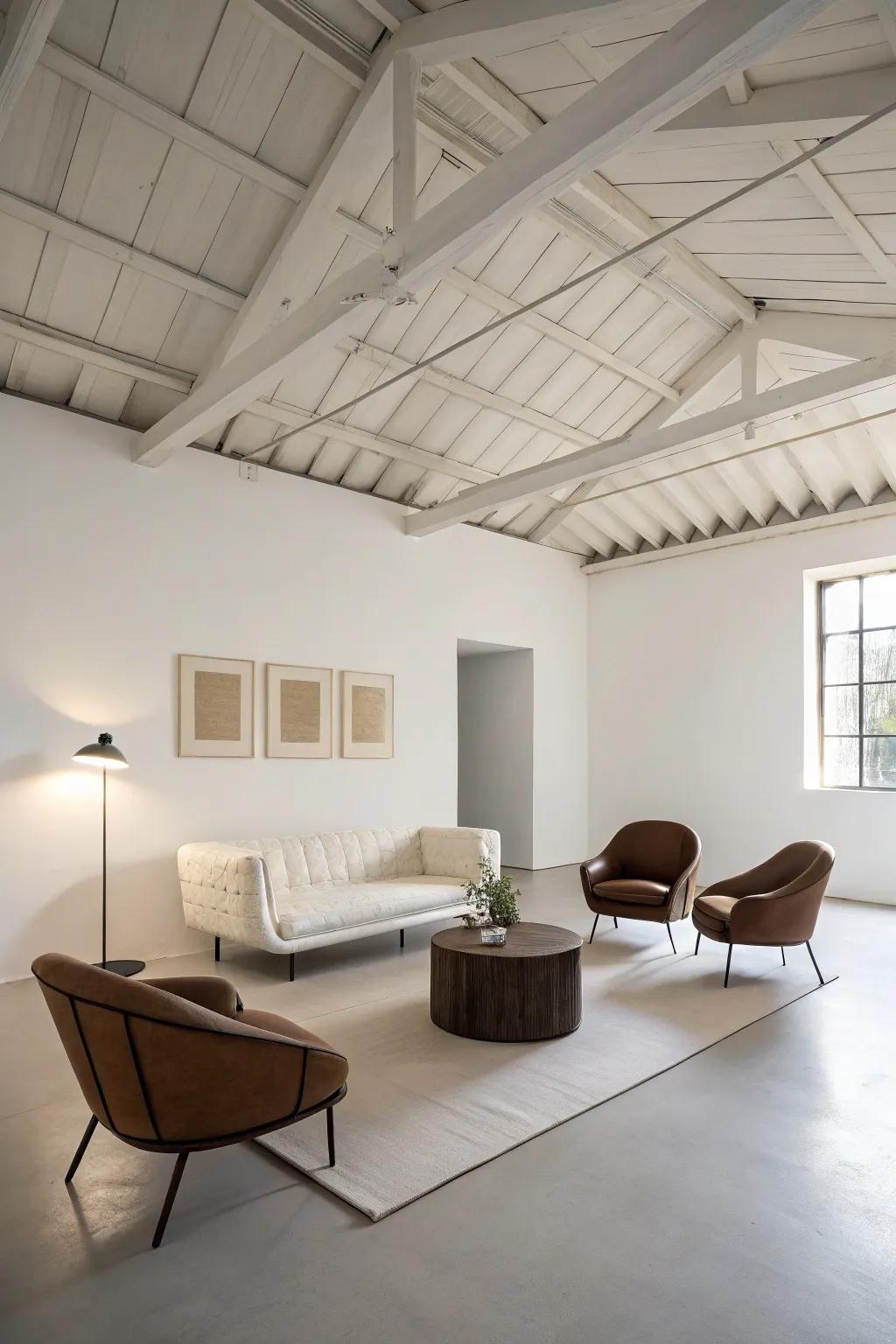 Achieve refined elegance using simple ceiling layouts.