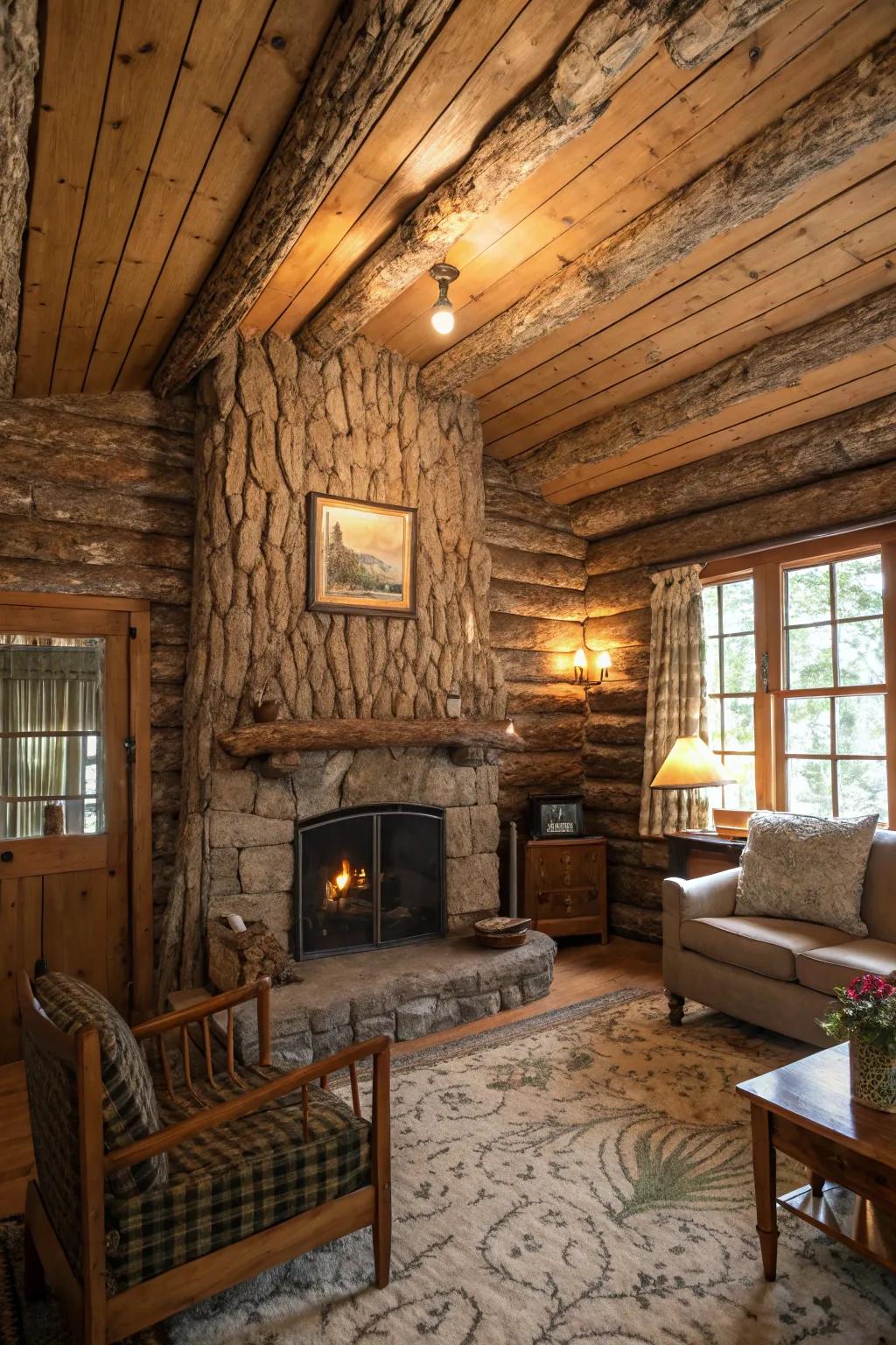 Bring nature indoors with the natural aesthetics of a tree bark texture.