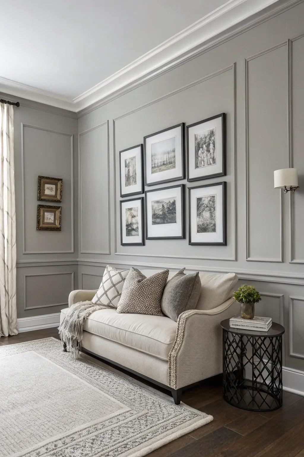 Monochromatic accents for a seamless look.