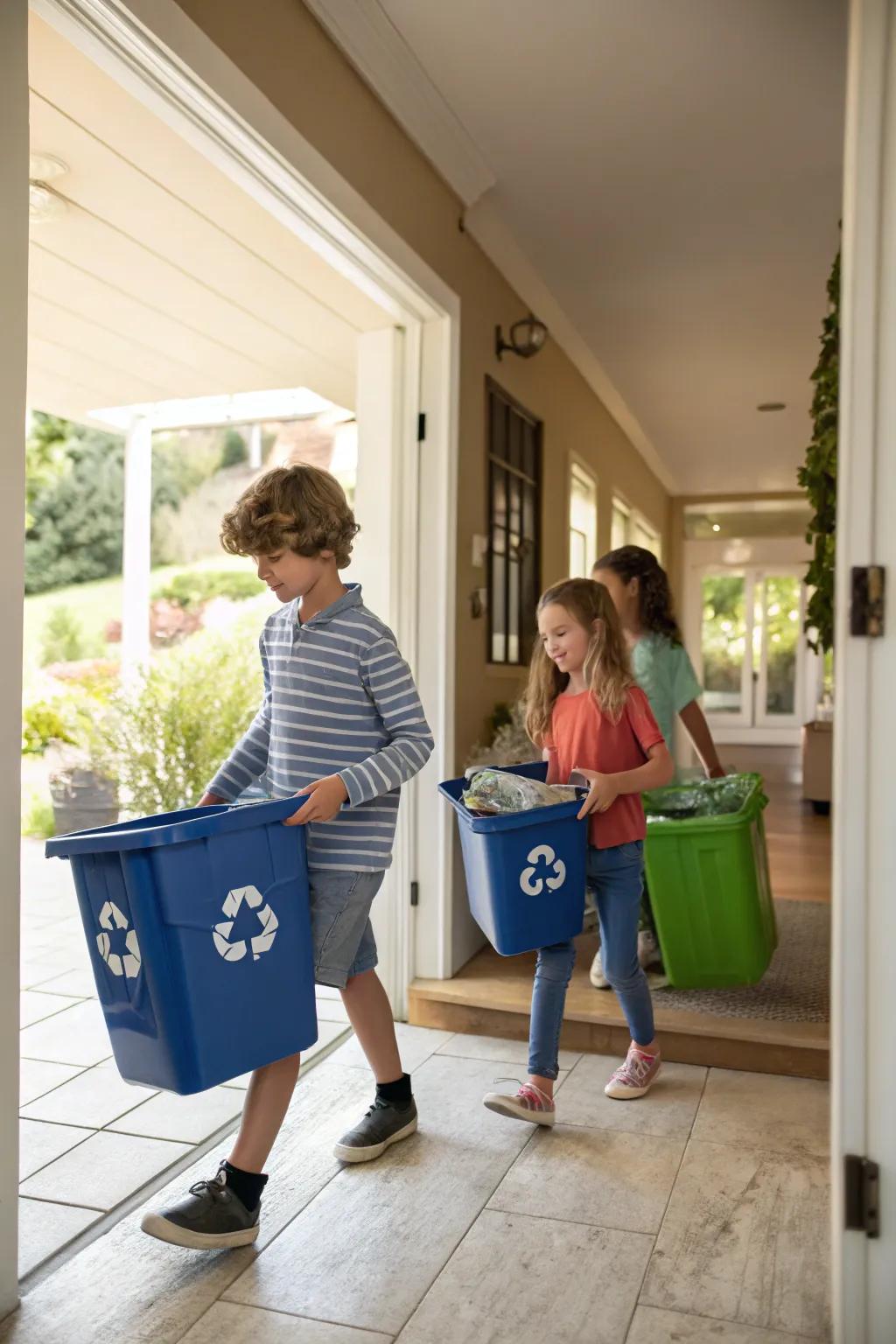 Develop responsibility with everyday trash duties.