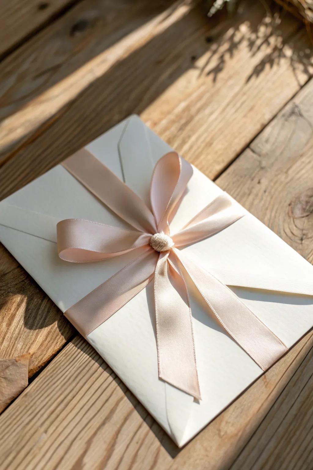 Wrapped with affection: A minimalist gesture of elegance for your festive messages.