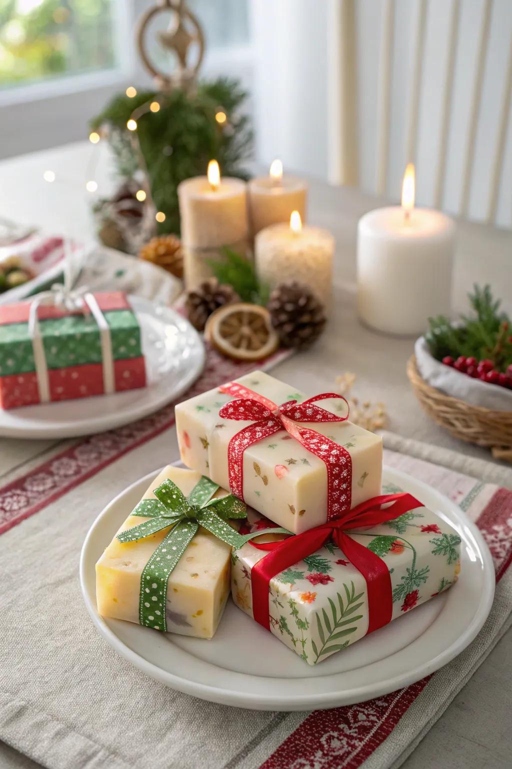 Festive soaps are a lavish and thoughtful present.
