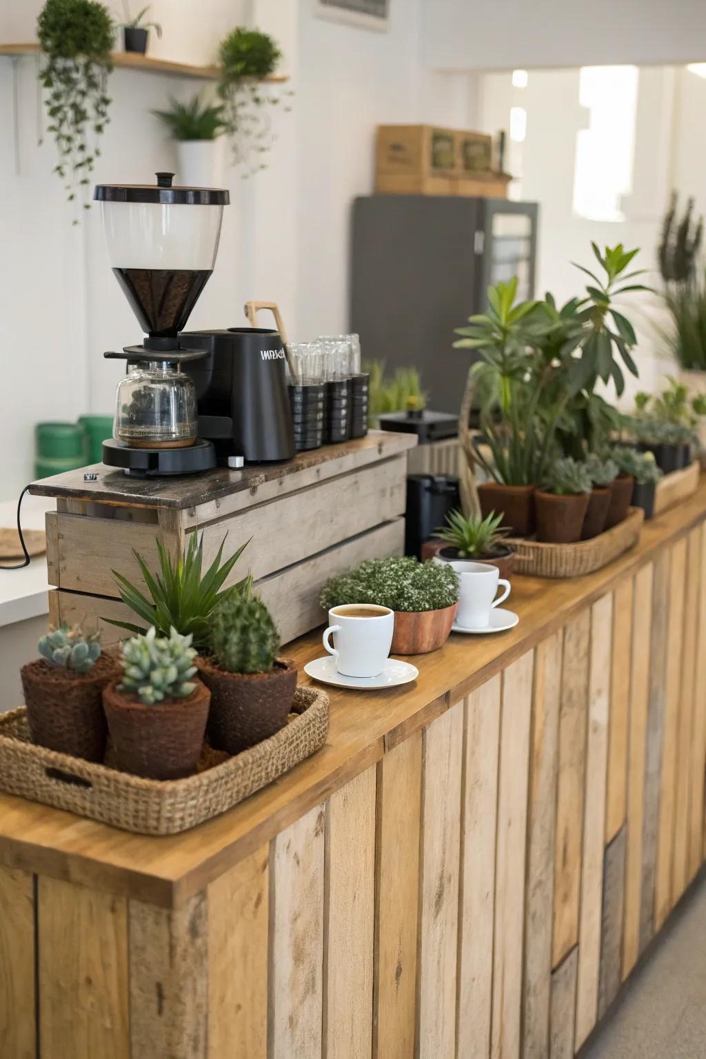 Botanicals bring a refreshing touch to your coffee station.