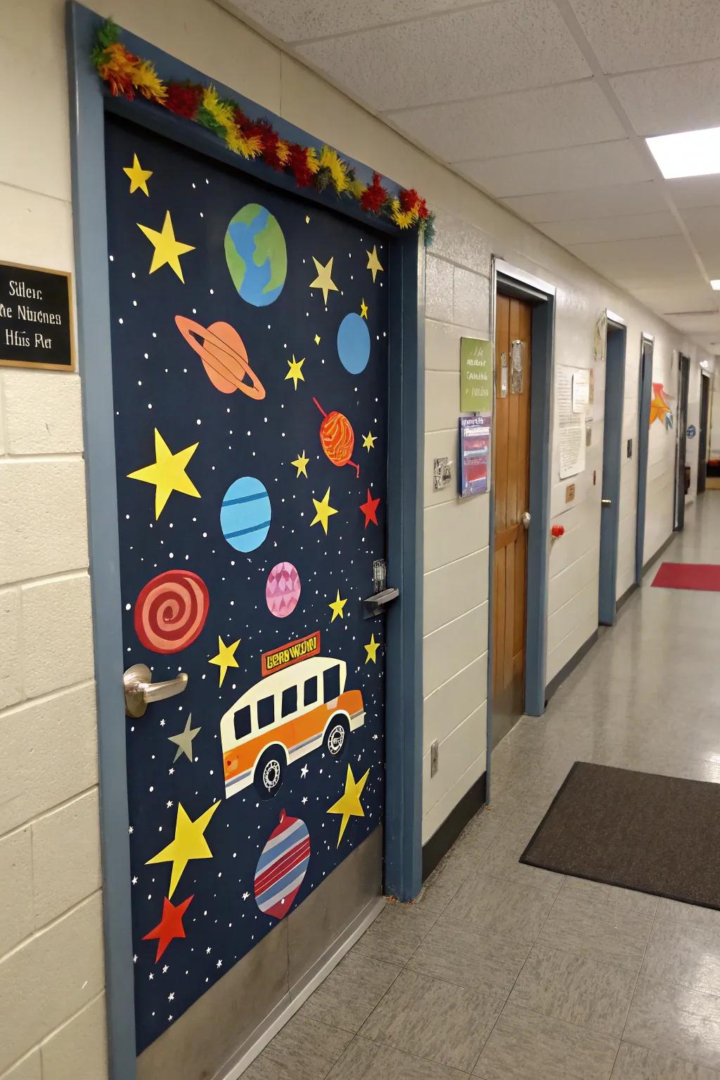 Take your door to outer space with a space adventure.