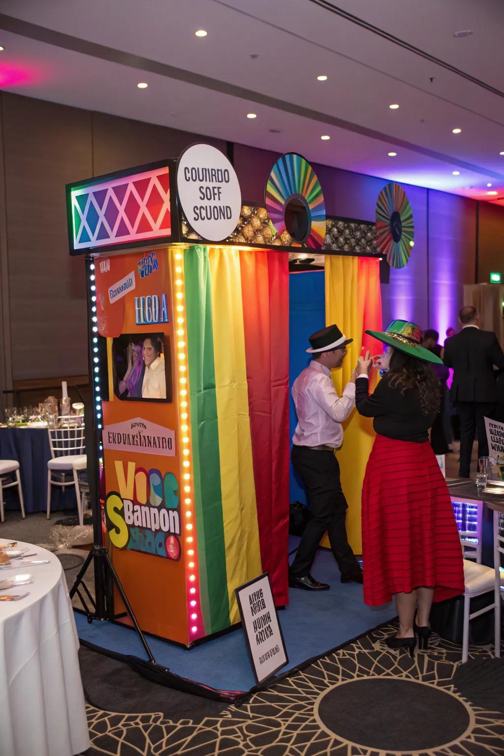With an interactive themed photo booth, have fun