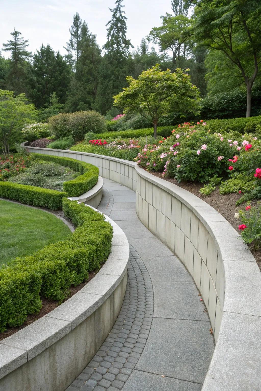 Curvilinear structures inject a vibrant motion to landscapes.