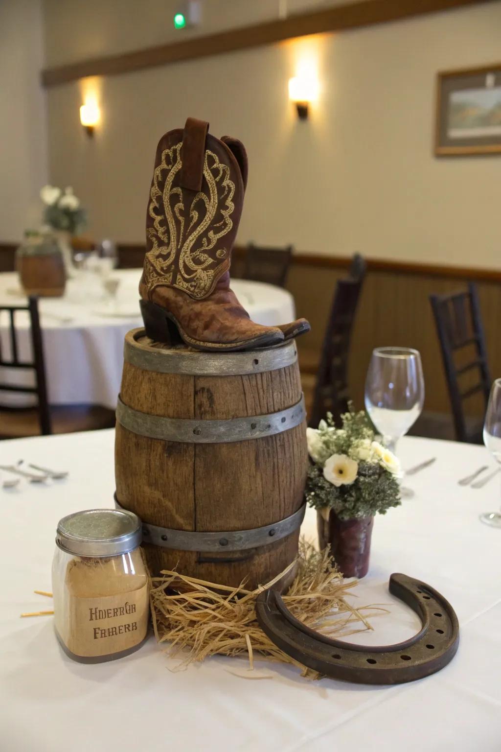 Add style to your tables using charming western table accents.
