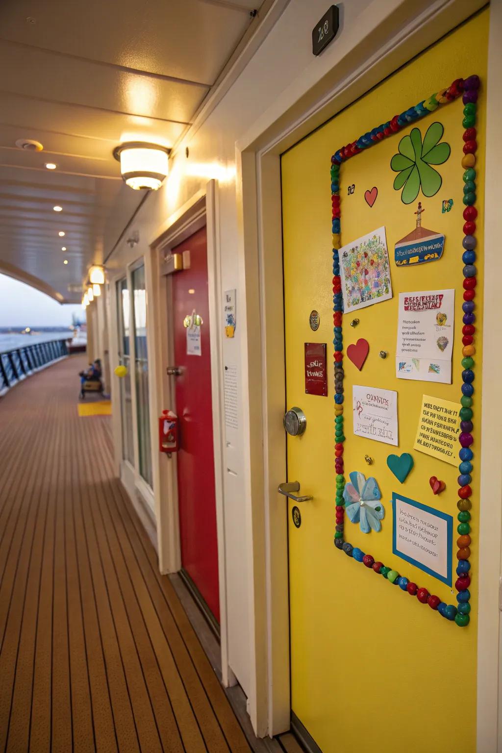 With a magnetic note board on your cruise door, you can stay in touch.